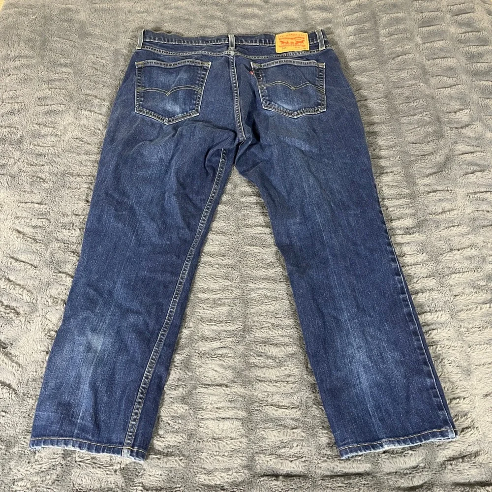 Levis 511 Slim Fit Jeans Mens 36x26 Dark Wash Blue Denim Faded AP399